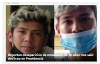 Reportan desaparición de estudiante de 16 años