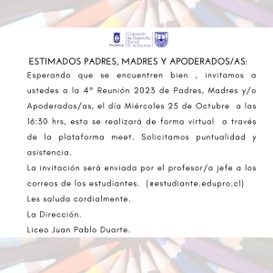 Reunion de Padres, Madres y Apoderados