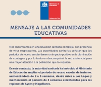 Mensajes a la comunidad educativa