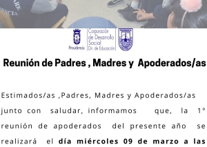 Reunion de Padres, Madres y Apoderados/as