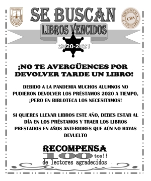 Campaña Biblioteca &quot;Se Buscan Libros Vencidos 2020-2021&quot;