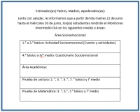 Monitoreo Intermedio DIA en los siguientes niveles y áreas
