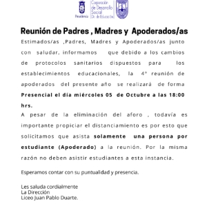 Reunión de apoderados