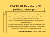 Ganadores "Bienestar en 100 palabras"